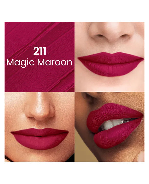 Swiss Beauty Pure Matte Lipstick 3.8gm (211 Magic Maroon)