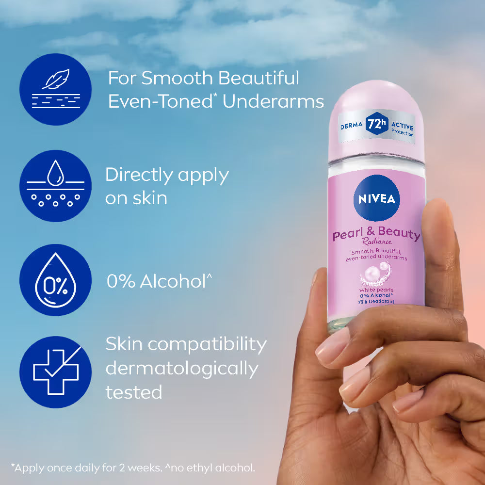 Nivea Pearl & Beauty Roll-On Deodorant for Women (25 ml)