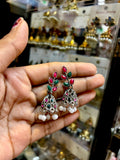 EJ079-OXIDISED JHUMKI