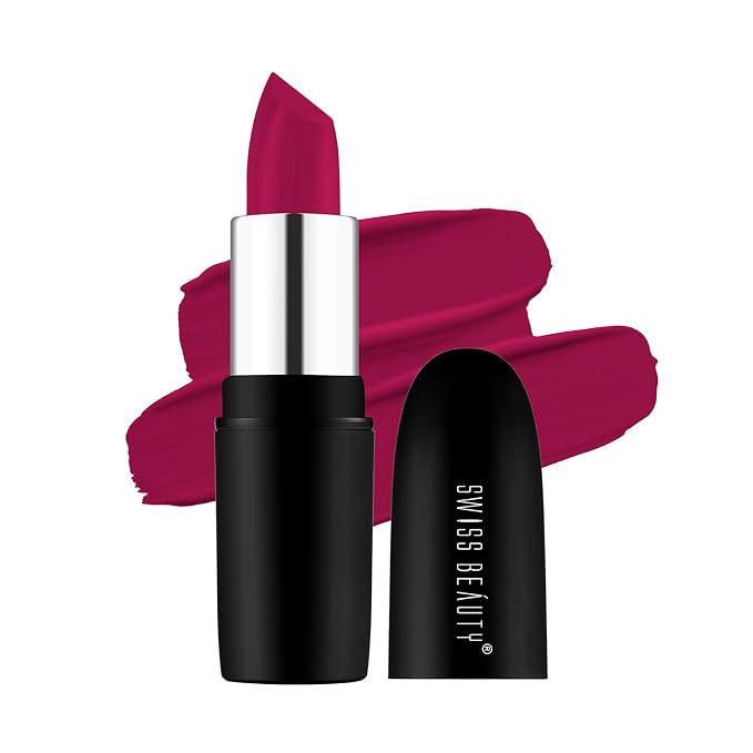 Swiss Beauty Pure Matte Lipstick 3.8gm (211 Magic Maroon)