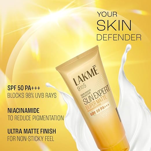 Lakme 9 To 5 Sun Expert Matte Sunscreen - SPF 50 PA++++ ( 50 ml )