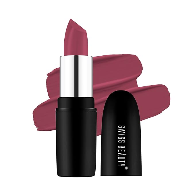 Swiss Beauty Pure Matte Lipstick 3.8gm (222 Hot-Nude)