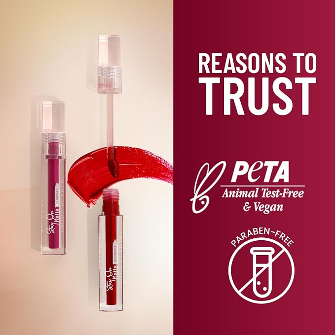 Swiss Beauty Stay All Day Liquid Lipstick 24 Hour Stay Transfer-Proof - 18 Rich Berry