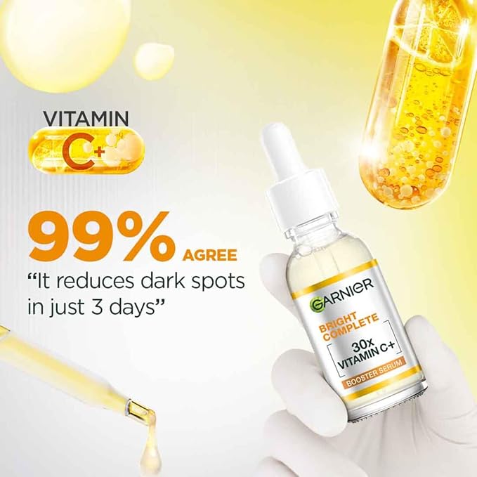Garnier Vitamin C + Face Serum for Skin Brightening & Anti-Dark Spots ( 15ml )