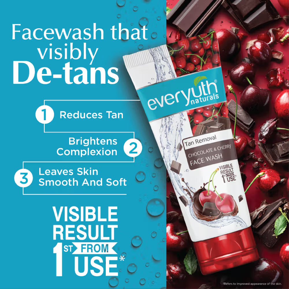 Everyuth Naturals Choco Cherry Tan Removal Face Wash ( 50g )