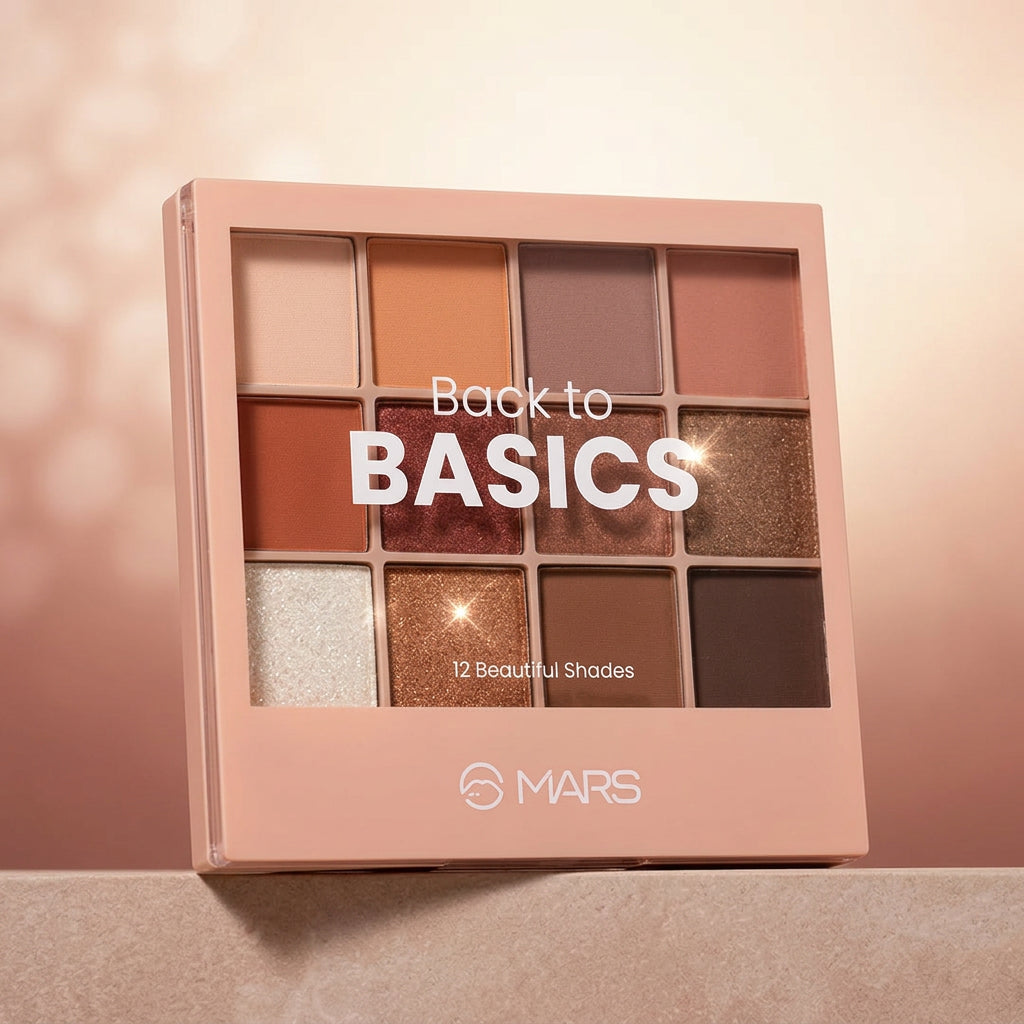 12 Shades Back to Basics Eyeshadow Palette with Free Applicator- Shade-02