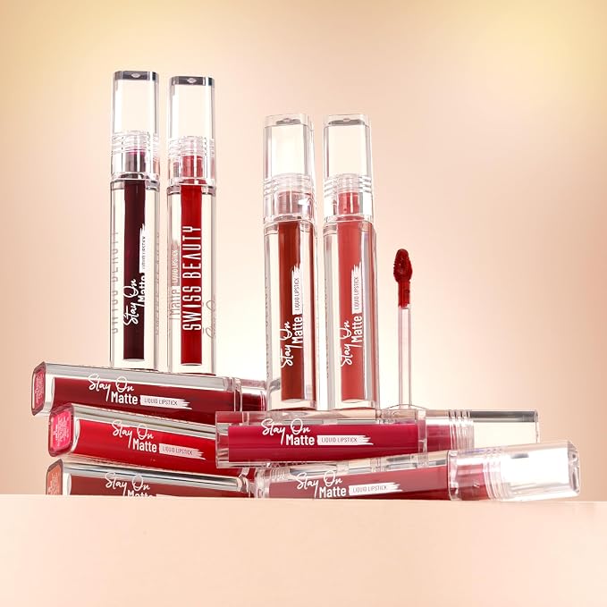 Swiss Beauty Stay All Day Liquid Lipstick 24 Hour Stay Transfer-Proof - 18 Rich Berry