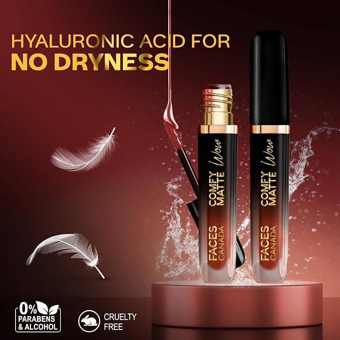 FACES CANADA Comfy Matte Wow Liquid Lipstick 3.8ml (08 Nude Nectar)