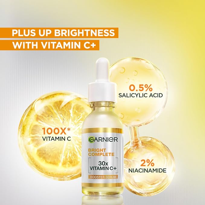 Garnier Vitamin C + Face Serum for Skin Brightening & Anti-Dark Spots ( 15ml )