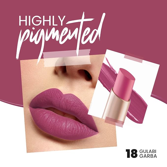 MARS Creamy Matte Lipstick 3.2gm (18 Gulabi Garba)