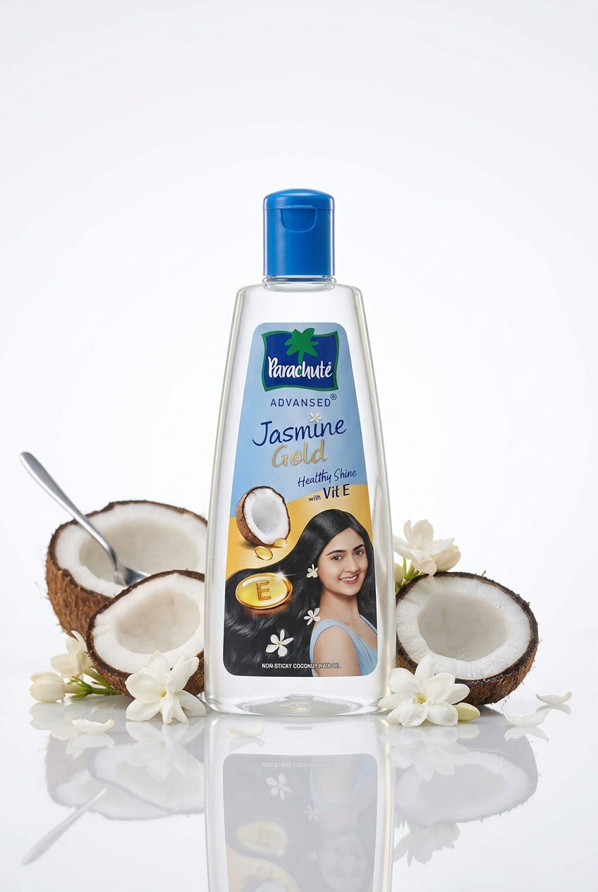 Parachute Advansed Jasmine Gold Coconut Hair Oil With Vitamin-E For Super Shiny Hair