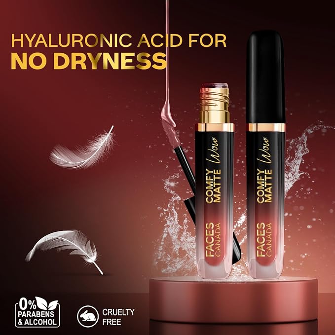 FACES CANADA Comfy Matte Wow Liquid Lipstick 3.8ml (01 Choco Couture)