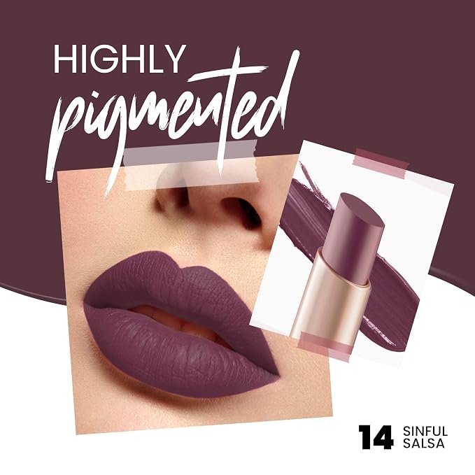 MARS Creamy Matte Lipstick 3.2gm (14 Sinful Salsa)