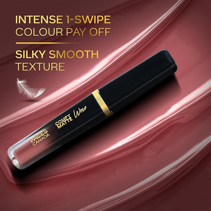 FACES CANADA Comfy Matte Wow Liquid Lipstick 3.8ml (01 Choco Couture)