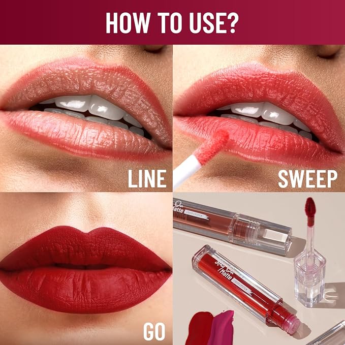 Swiss Beauty Stay All Day Liquid Lipstick 24 Hour Stay Transfer-Proof - 18 Rich Berry