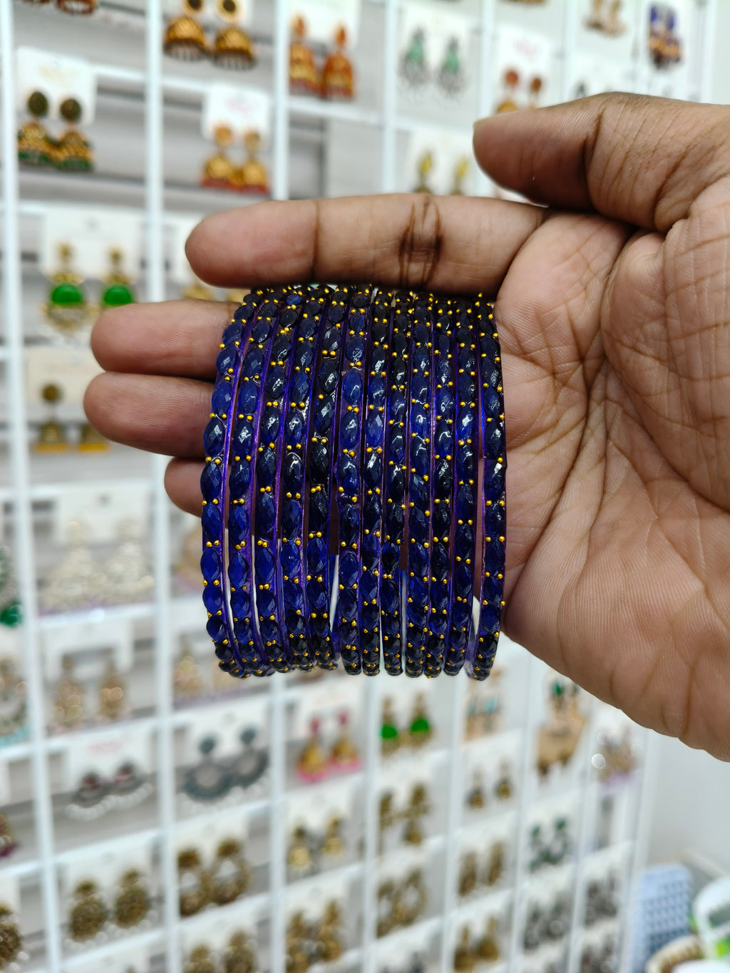 Blue Royale Jhumka Combo