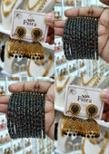 Black Stone Jhumka Bangle Combo