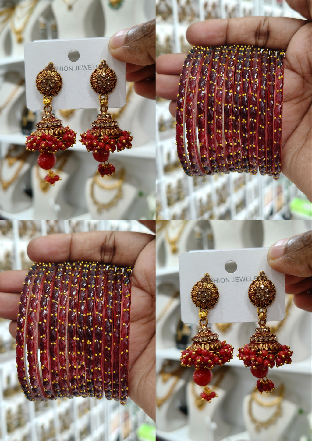Jhumka Bangle Combo