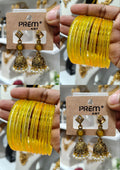 Sunny Yellow Jhumka Bangle Combo