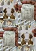 White Royale Jhumka Combo