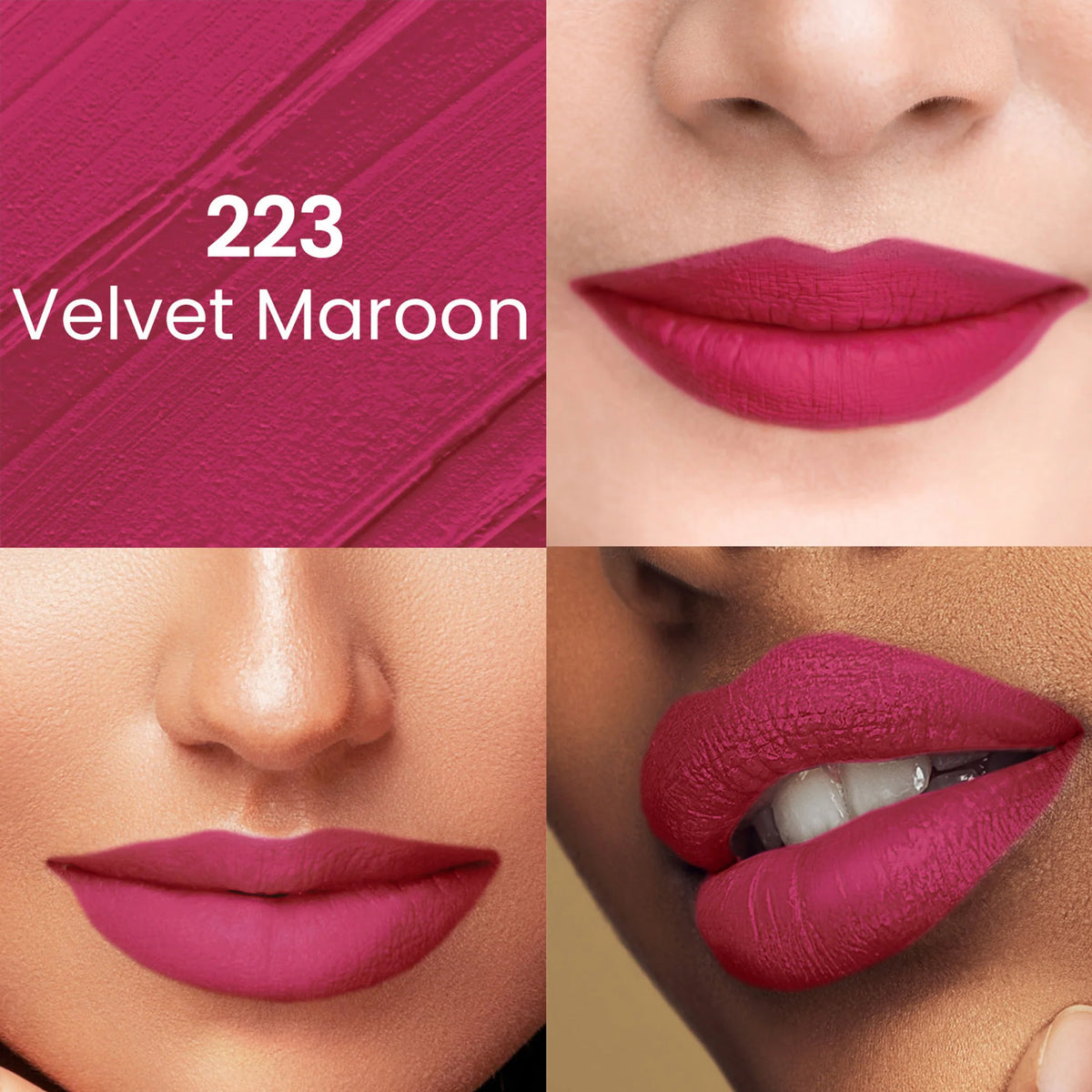 Swiss Beauty Pure Matte Lipstick 3.8gm ( 223 Velvet Maroon )