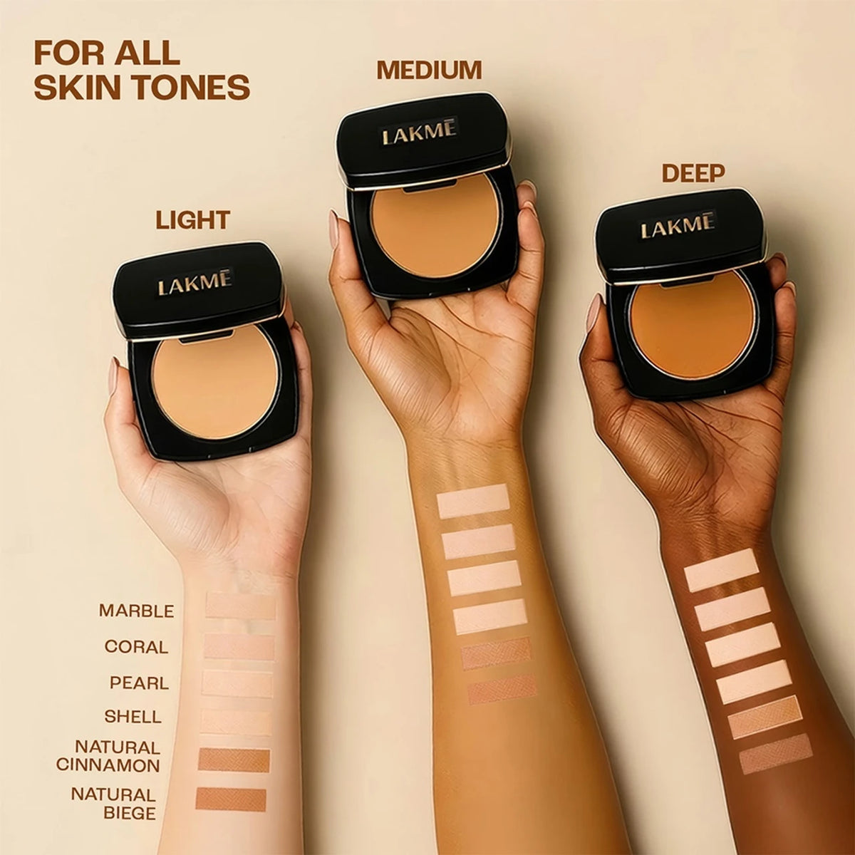 Lakme Forever Matte Compact Powder 9g ( NATURAL CORAL )