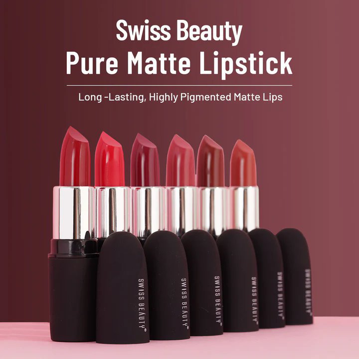 Swiss Beauty Pure Matte Lipstick 3.8gm (211 Magic Maroon)